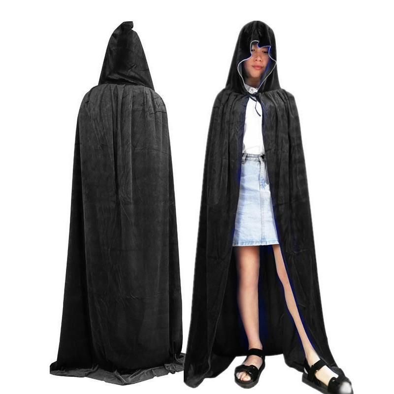 JB-03 jubah hitam merah velvet death reaper satan iblis vampir dracula cloak