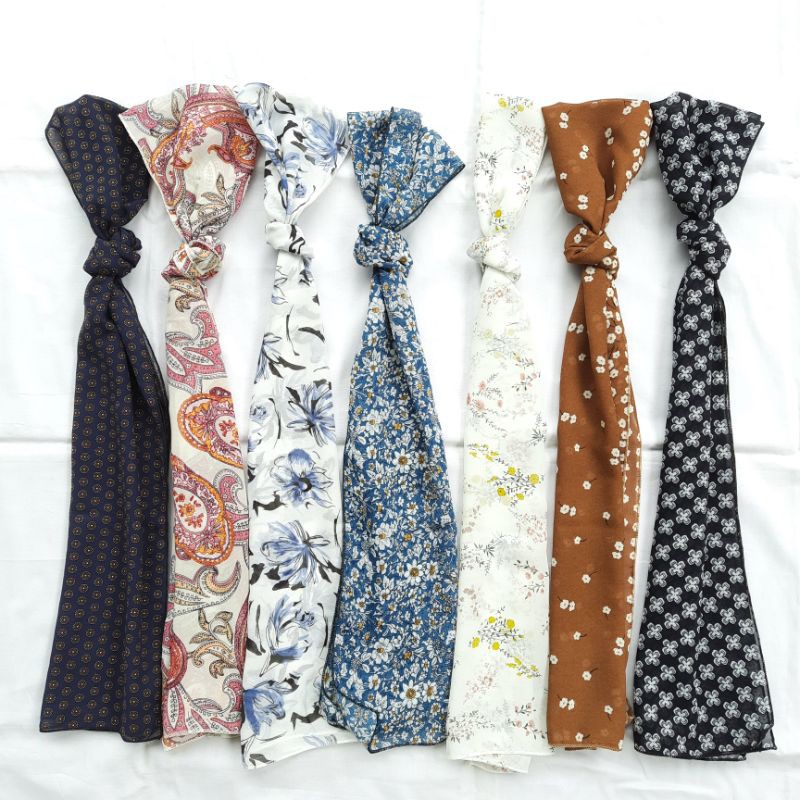 Scarf Syal Leher Bahan Polyster PART III (Chiffon) Motif MURAH