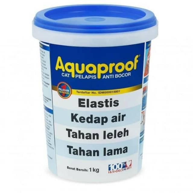 CAT ANTI BOCOR AQUAPROOF PUTIH HITAM TRANSPARAN MERAH COKLAT ABU 1 KG