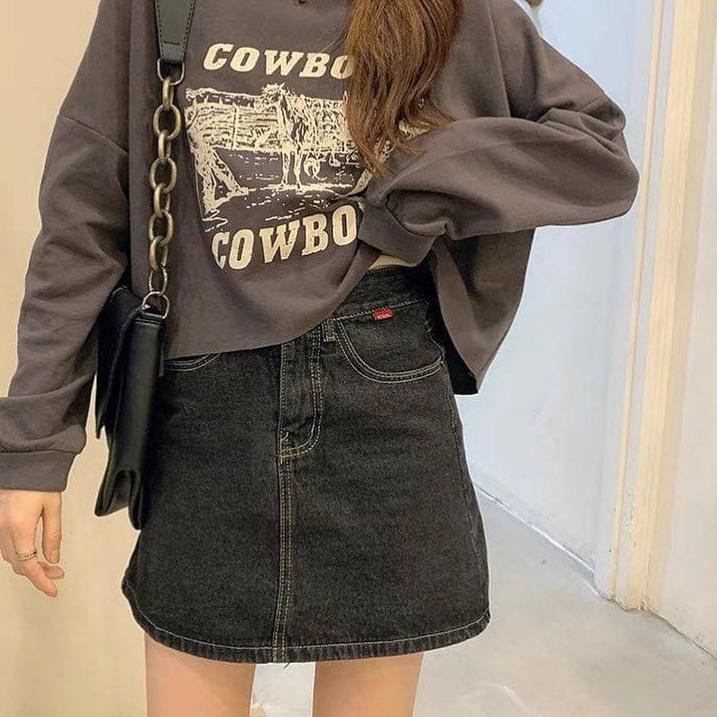 GSC - Cowboys Sweater CROP OVERSIZE - CREWNECK SWEATER WANITA - PAKAIAN WANITA TERLARIS