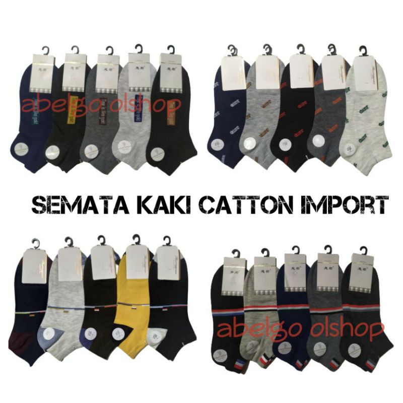 kaos kaki semata kaki catton unisex/kaus kaki pendek catton original