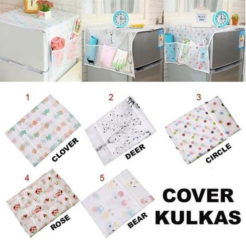 Taplak Penutup Kulkas Waterproof Cover Refrigator Storage Pouch