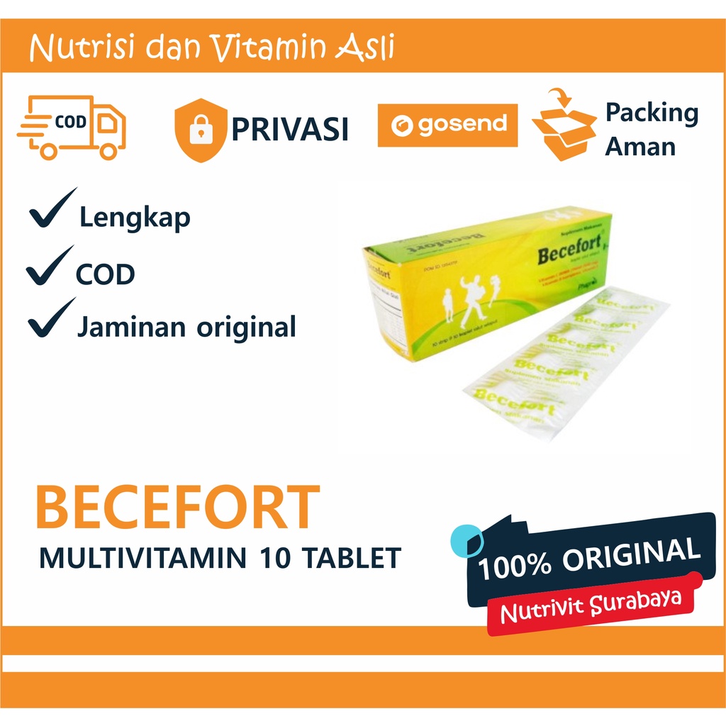 BECEFORT MULTIVITAMIN tablet 10s (1 Strip isi 10 Tablet)