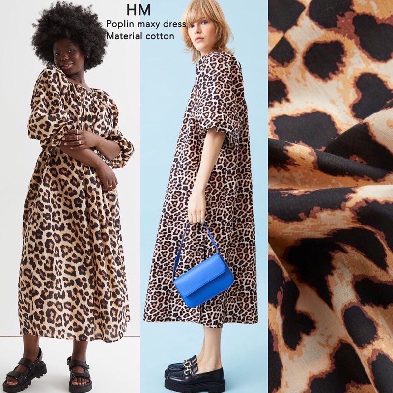 Hm leopard skirt rok/H+M leopard poplin dress