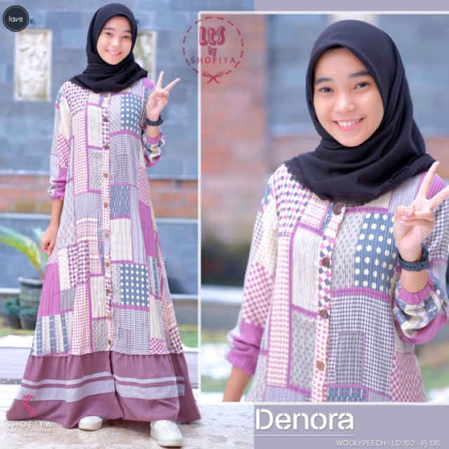 DENORA DRESS DENORA GAMIS DENORA GAMIS MAISYA SQUARE TEEN MAISYA TEEN  ORI SHOFIYA DENORA TEEN DRESS