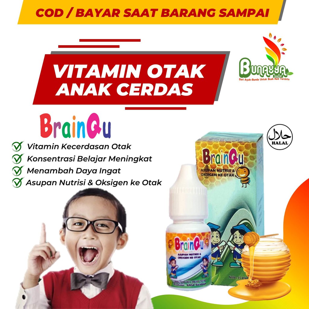 MADU ANAK BRAINQU / VITAMIN OTAK ANAK CERDAS / VITAMIN ANAK CERDAS / VITAMIN OTAK BAYI  