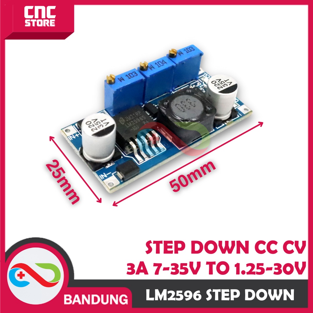 LM2596 STEP DOWN CC CV 3A 7-35V TO 1.25-30V LED DRIVER CHARGER MODUL