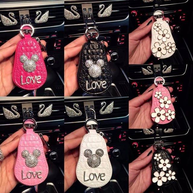 Gantungan kunci mobil dompet gantuangan stnk mickey Gantungan kunci mobil stnk dompet kunci mobil stnk dompet kunci mobil pita blink Gantungan Kunci STNK Sarung Dompet Remote Kunci