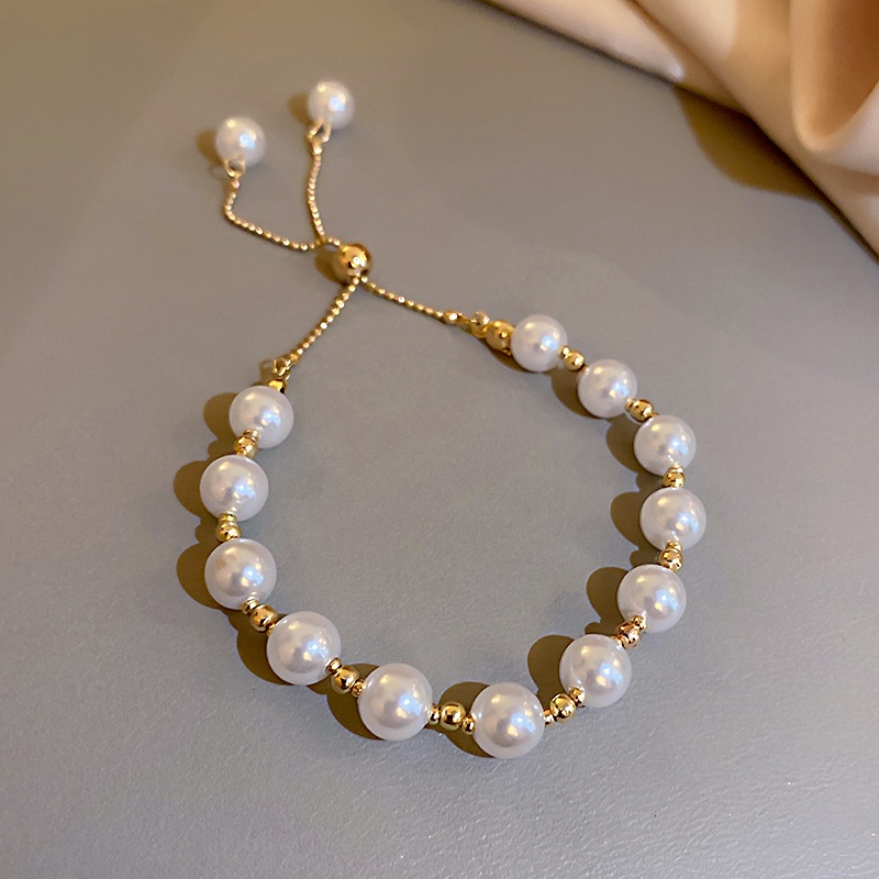 Gelang Manik-manik Wanita Korean version of simple, stylish and elegant pearl bracelet