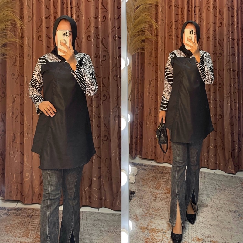 blus kombinasi batik cap/B12/ by positive boutique