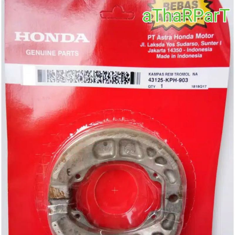 kampas rem belakang, supra x, supra fit, legenda