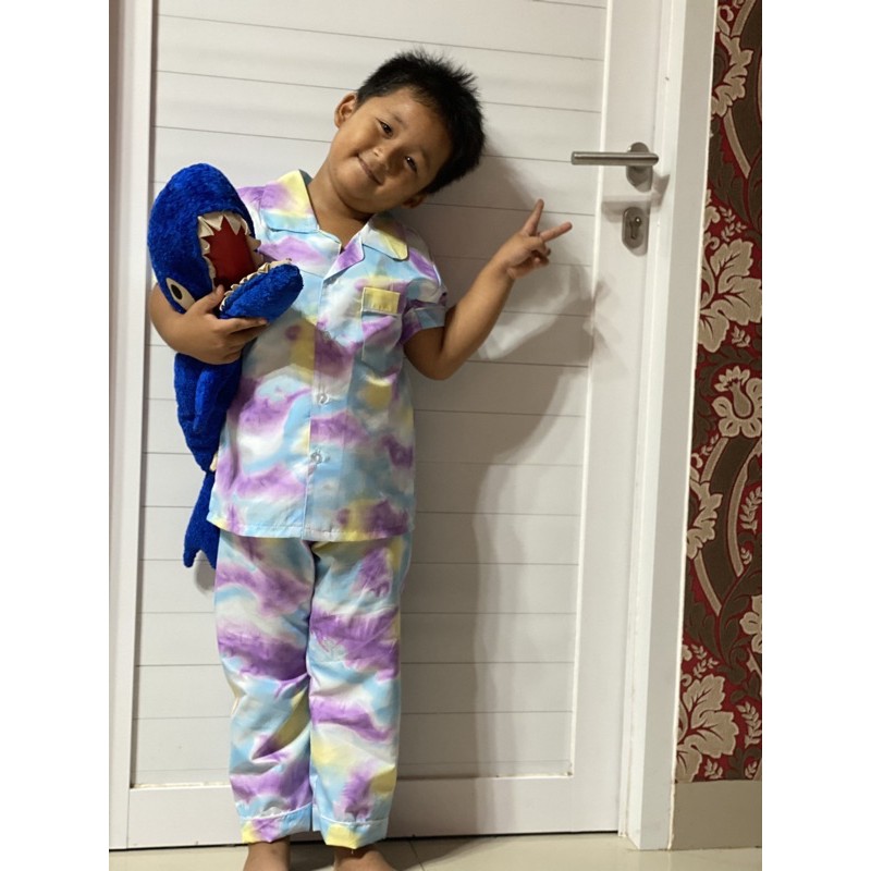 Promo piyama anak tie dye/piyama kekinian/piyama anak paling murah