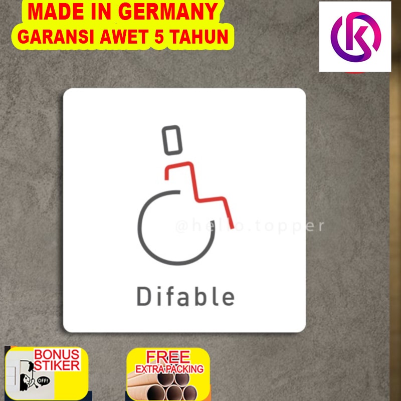 

Grosir Sign Difabel Akrilik Modern 15x15 | Sign Board Acrylic
