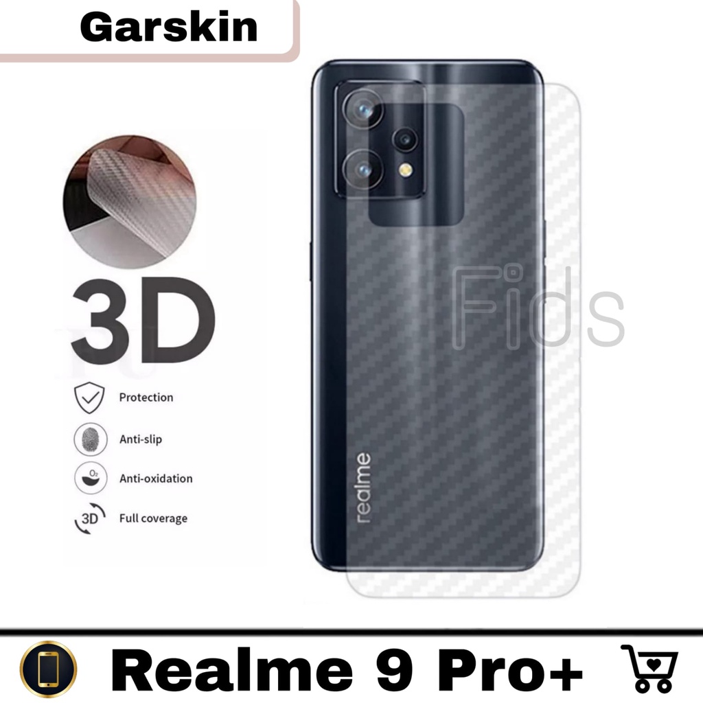 Paket 2 in 1 Case Realme 9 Pro Plus Softcase Black Matte Free Garskin Carbon | Casing Premium Slim Exellent Cover | Soft Matte | Soft Case Macaron