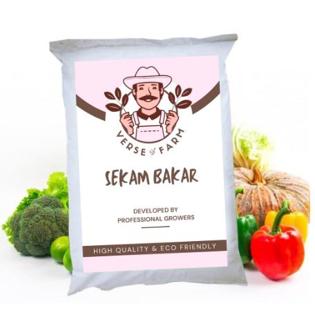 VERSE FARM - Media Tanam Sekam Bakar Murni Premium 12 Liter +-2Kg