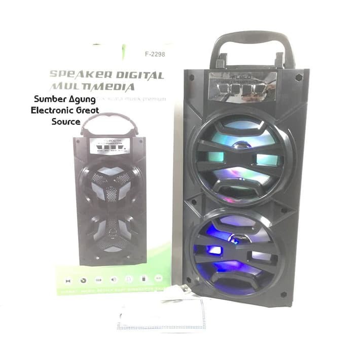 Speaker Fleco F2298 Pemutar Musik MP3 Bluetooth USB Memori Radio Lengk