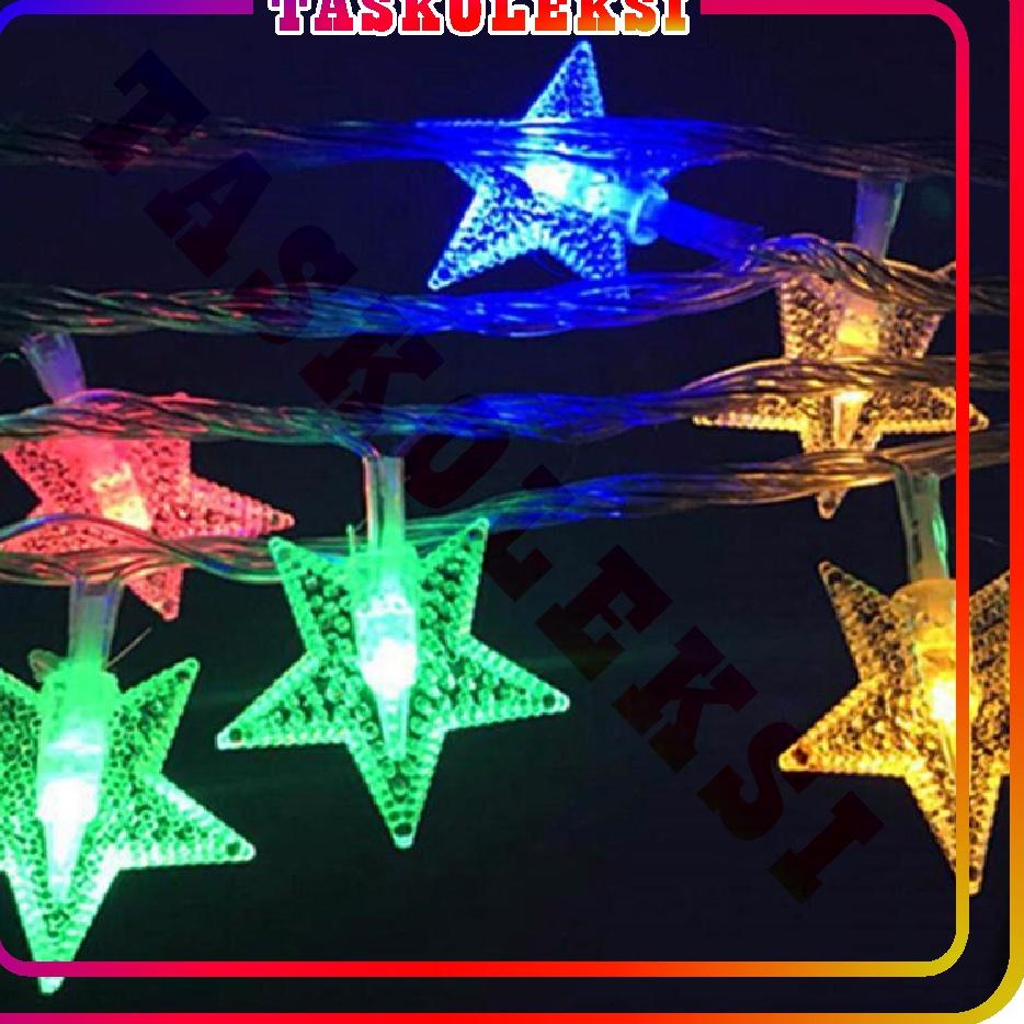 Model Limited ☛TK☚ Lampu Bintang 10 METER 50 LED natal Model Led Tumbler Tumblr Dekorasi kamar Star Hias Murah E006
