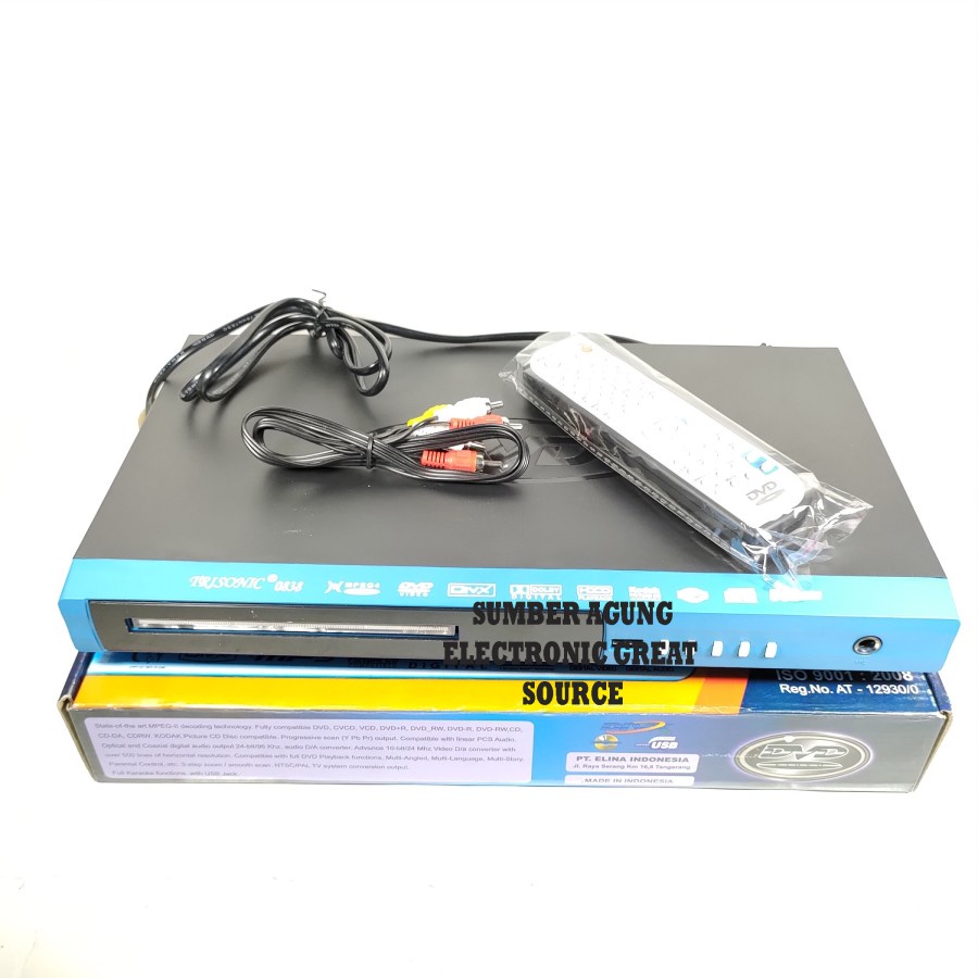 Trisonic DVD Player Mp3 Berkualitas Awet Disc Lengkap Dengan USB