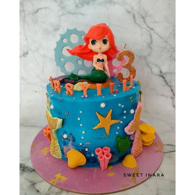 KUE ULANG TAHUN MERMAID/ MERMAID BIRTHDAY CAKE