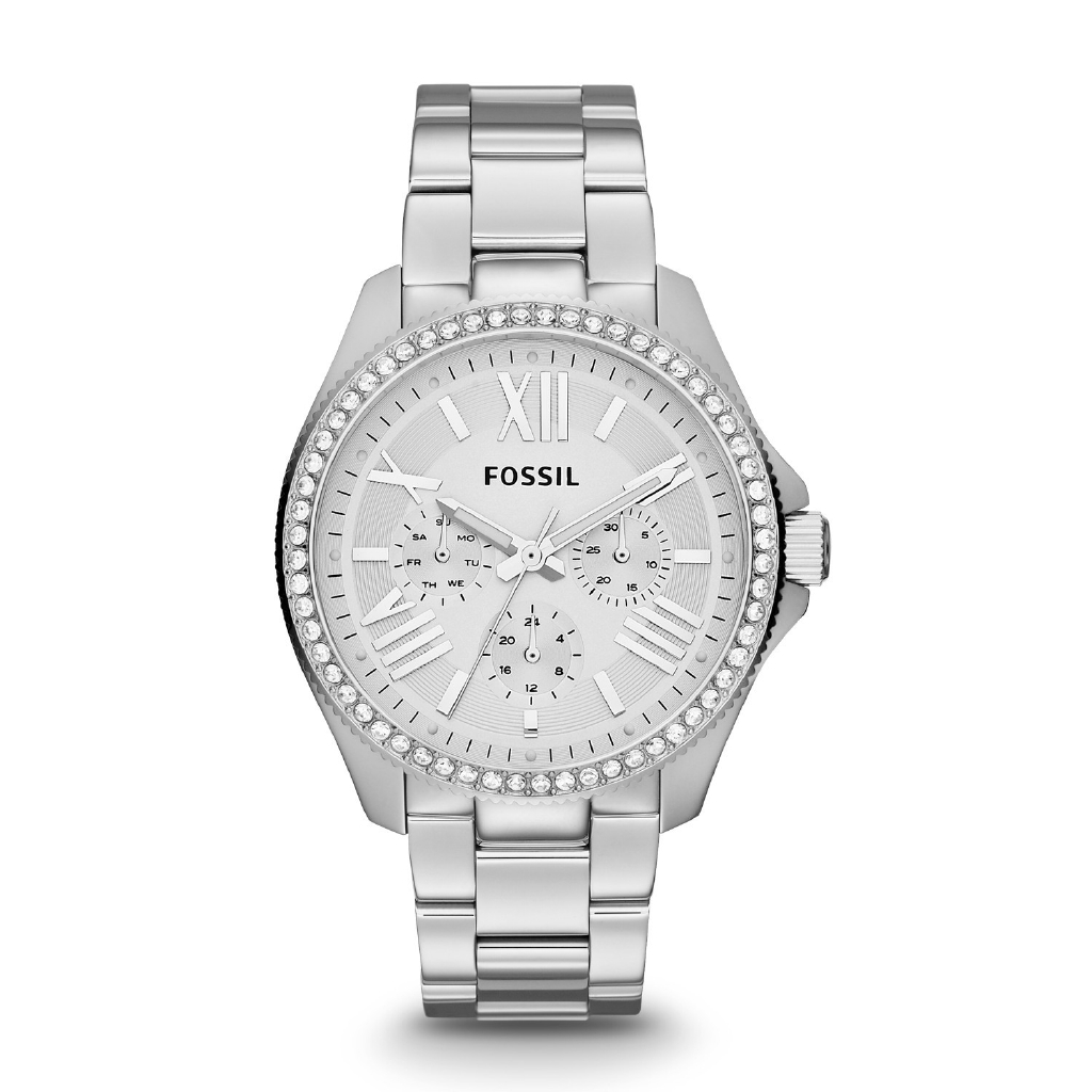 Fossil Cecile Chronograph Silver Dial Women's Watch - AM4481I - Jam Tangan Wanita