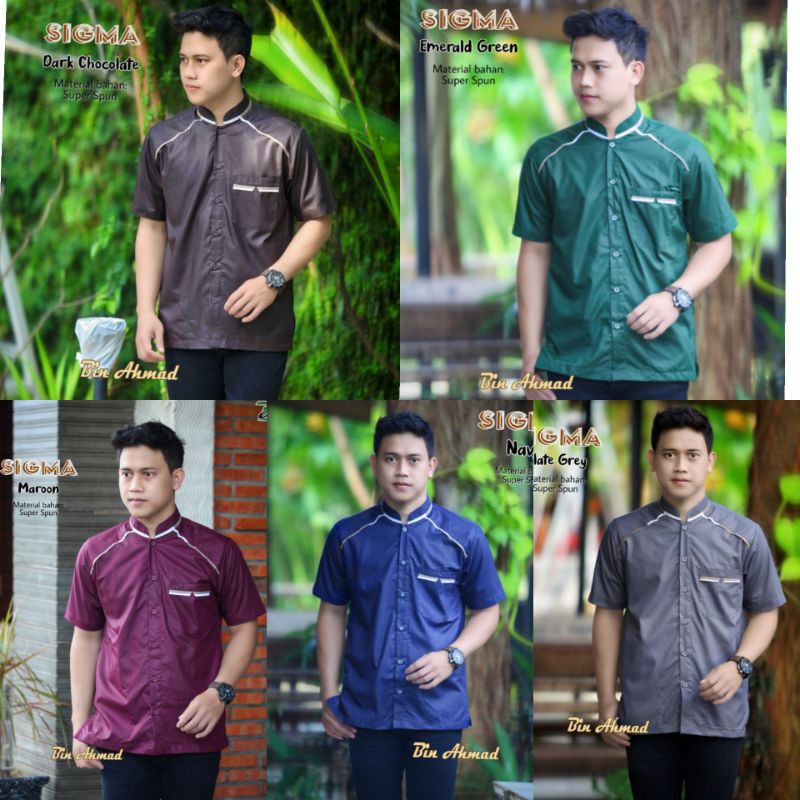 Baju Koko Pria Dewasa Lengan Pendek Muslim Laki laki Kurta Pakistan Rabani Modern Jumbo Putih Modern