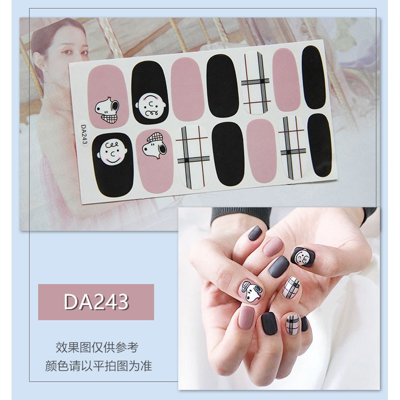 &lt;Jjoygirl&gt;DA Nail Sticker Motif / Sticker Kuku / Stiker Kuku / Nail Stiker Glitter / Stripes Design