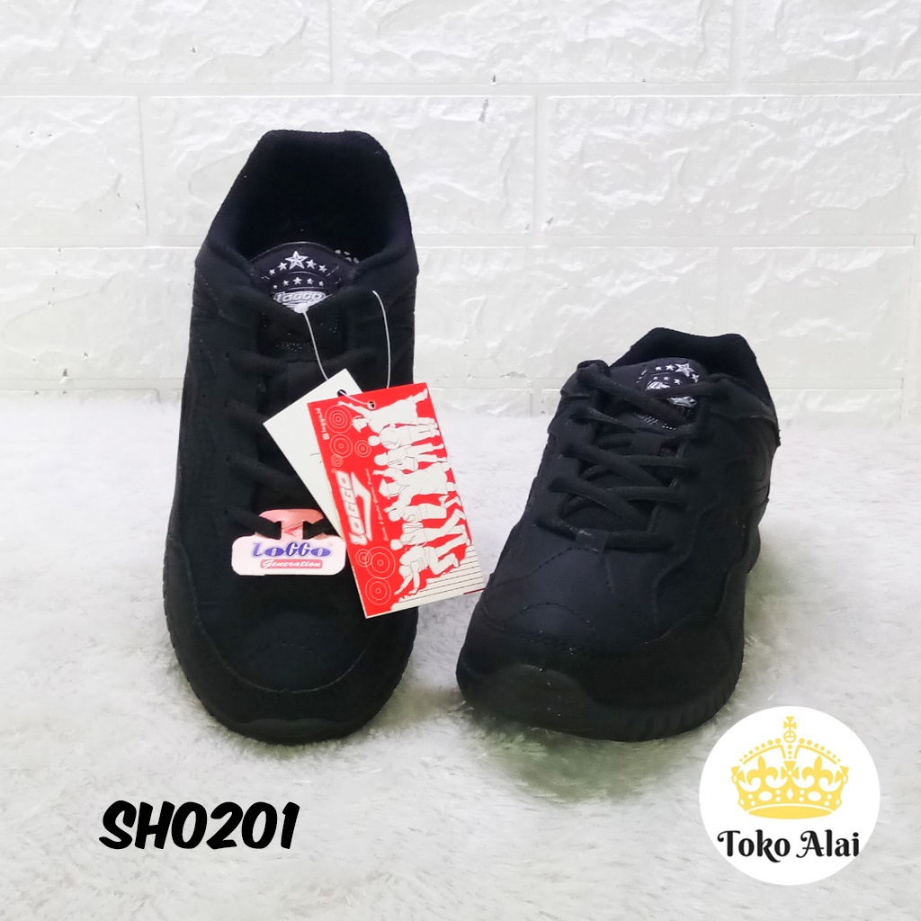 The Best Sepatu sekolah MTs SMP SMA hitam murah to pria sepatu sekolah LOGGO EVERYDAY SALMAN SH0201
