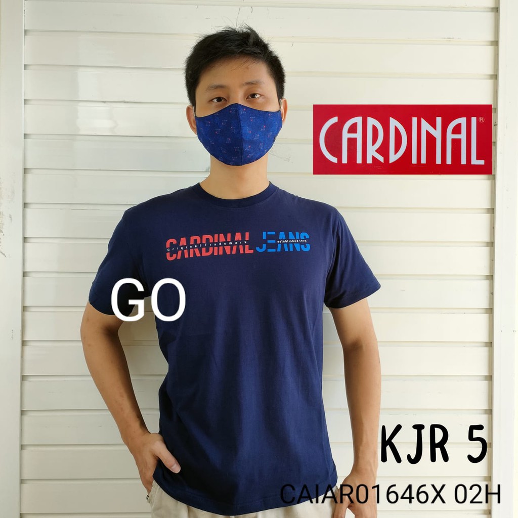 gof KJR CARDINAL JEANS KAOS T-Shirt Pakaian Pria Atasan Kaos Oblong Casual Santai Original