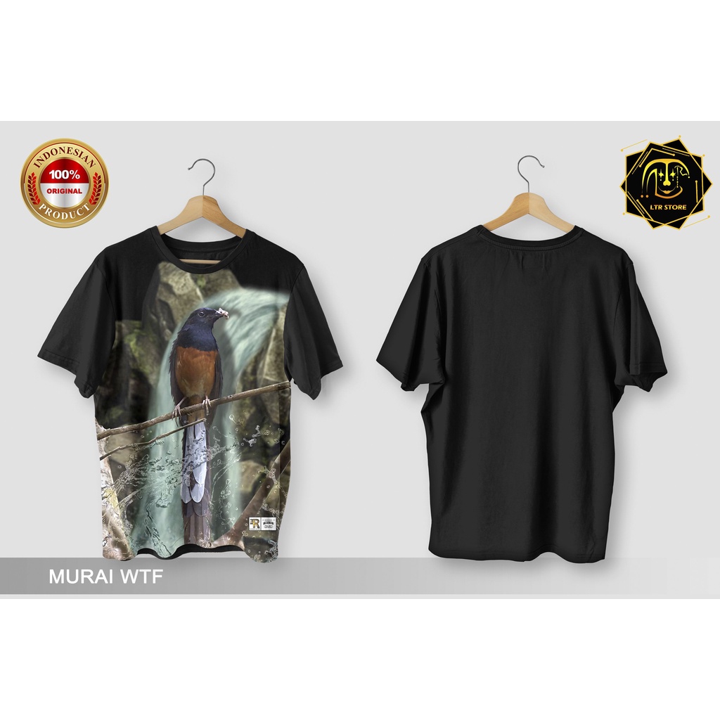 [ BAYAR DI TEMPAT ] BAJU PRINTING GAMBAR BURUNG MURAI WTF - KAOS DISTRO ORIGINAL MOTIF HEWAN BINATAN