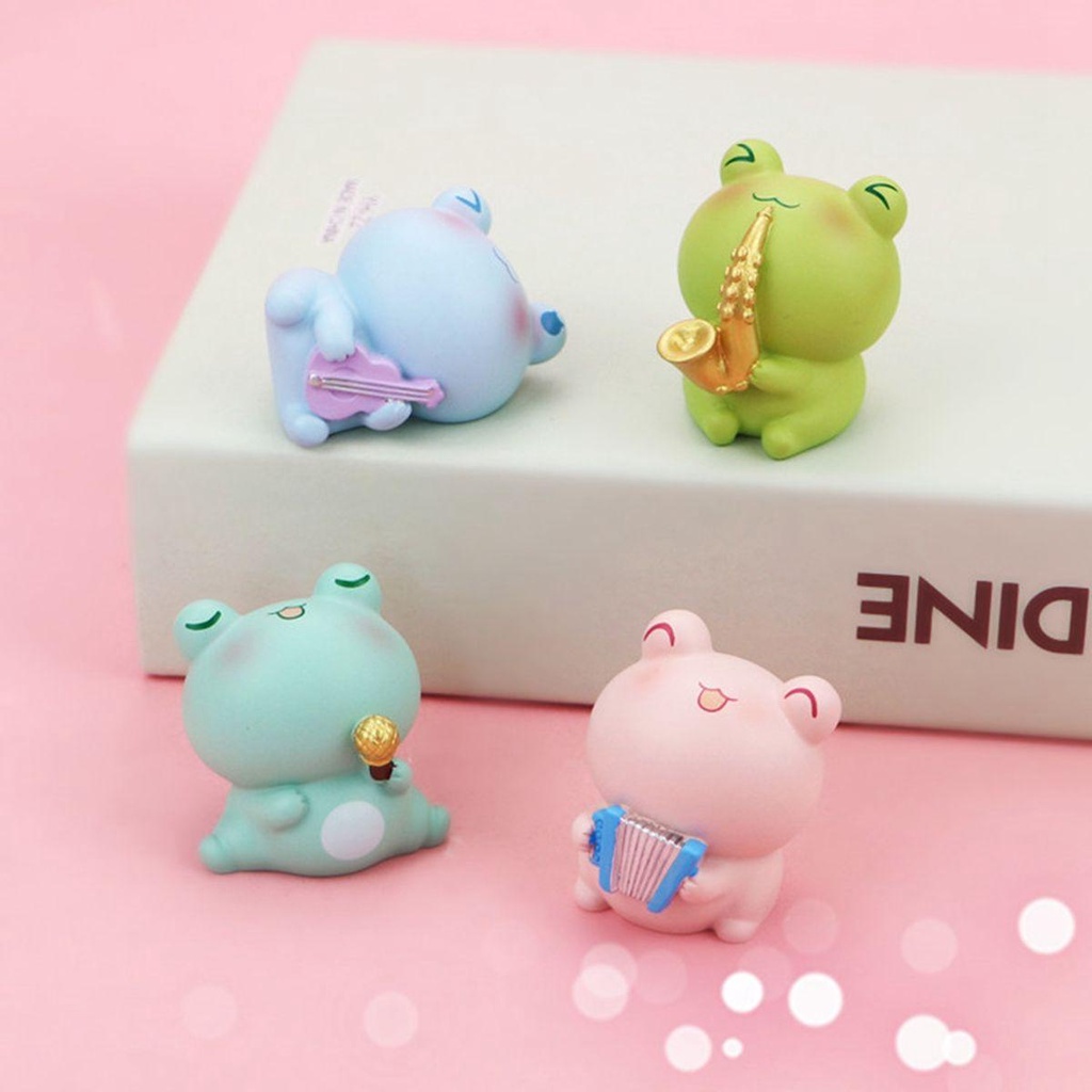 Patung Resin Lucu Mini Kreatif AUGUSTINA Kodok Miniatur