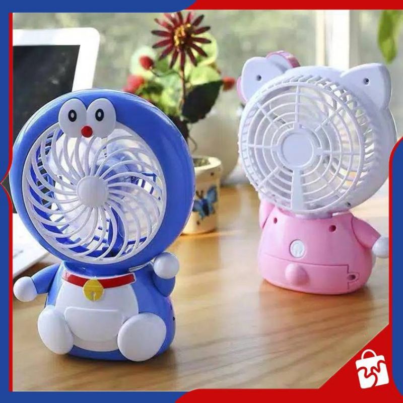 COD kipas Angin Meja - Mini Duduk Fan Karakter SX-112 HELLO KITTY / DORAEMON