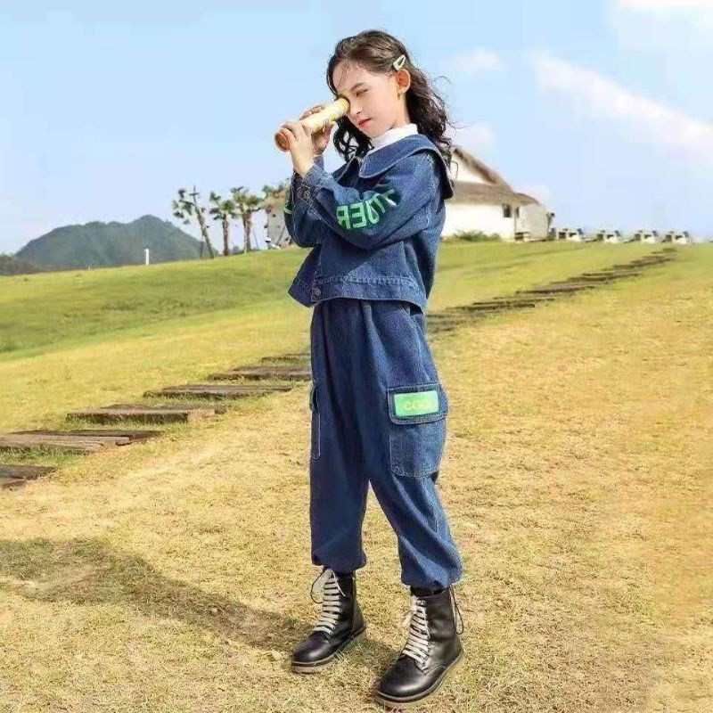set jeans 2 in 1 super premium girls / Uk 9-13 th ( seri~ 4 pcs)