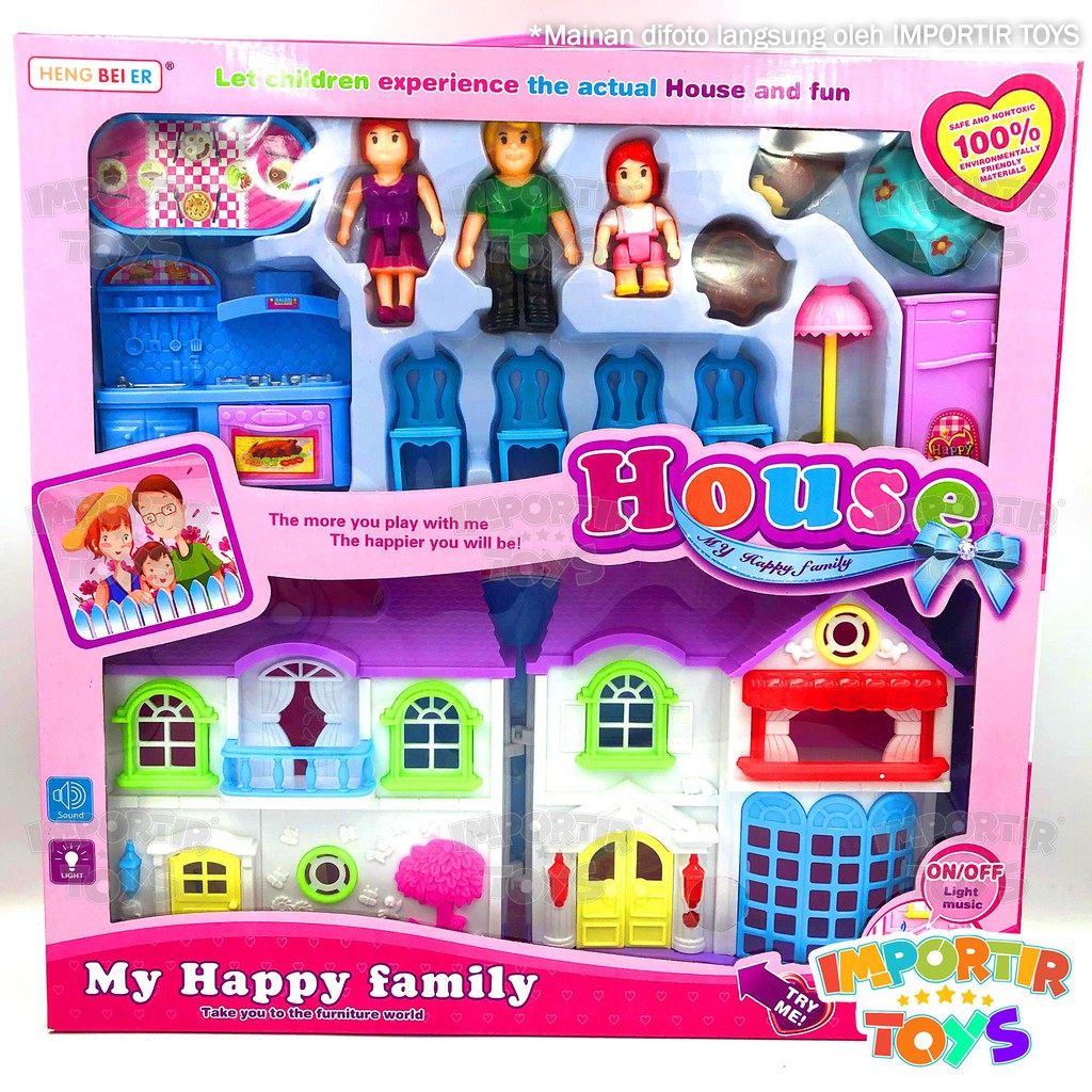 Mainan ANAK RUMAH VILLA (LAMPU + AKSESORIS) IMPORTIR TOYS