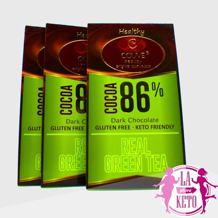 

COUVE 86% GREEN TEA 85G,CHOCOLATE HEALTHY/KETO/