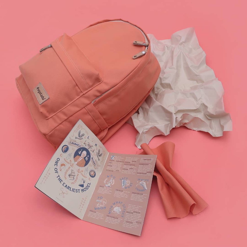 Limito Mochilo Onzo Peach | Tas Ransel Mini Polos Kecil Simpel Wanita Backpack | FORIND x Esgotado