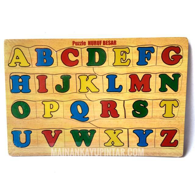 Puzzle Kayu Huruf  Besar Shopee Indonesia