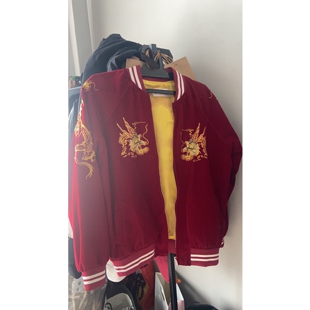Jacket Sukajan Red Velvet Dragon