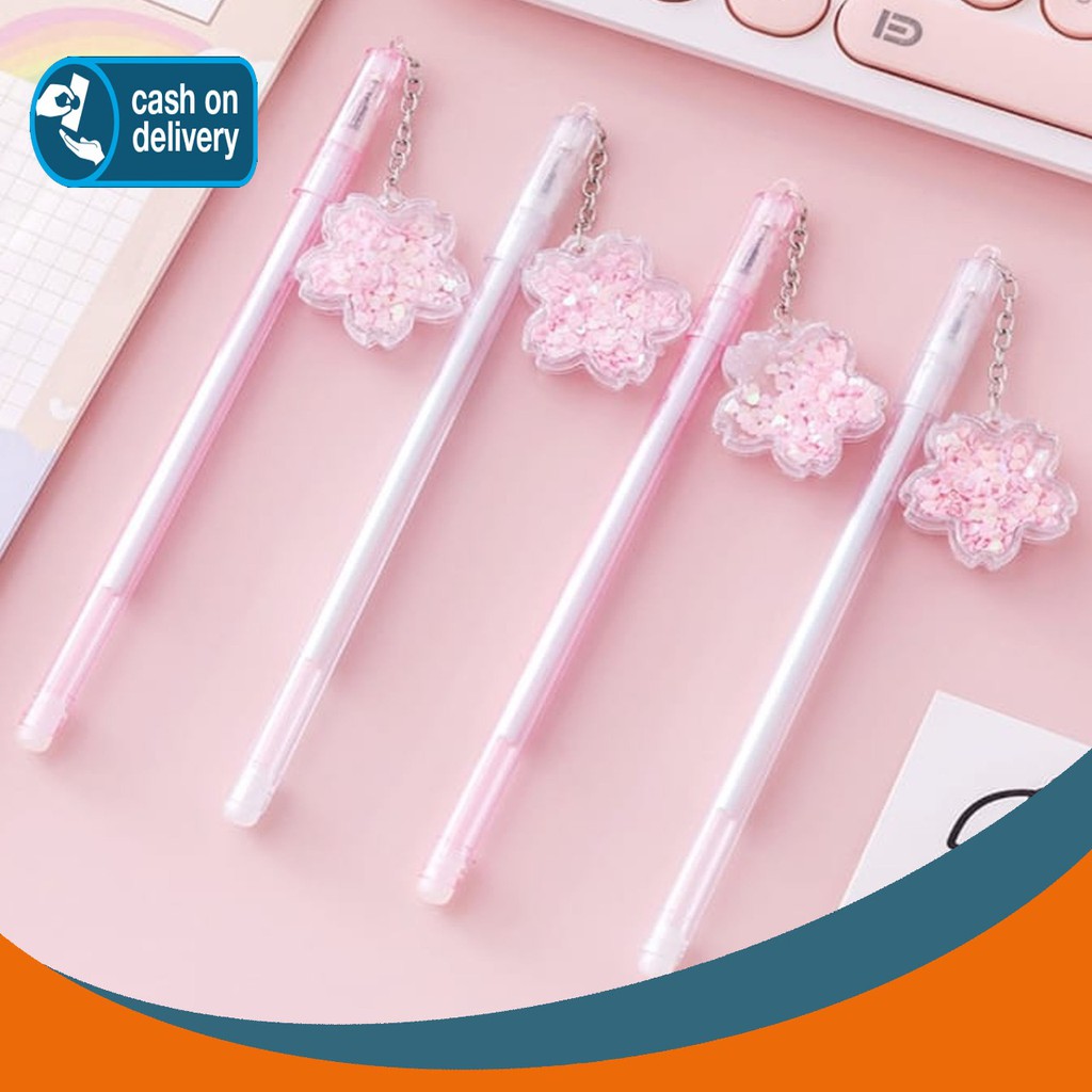 

PEN SAKURA GEL PENA PULPEN KARAKTER GANTUNGAN BUNGA CHERRY BLOSSOM MANIK