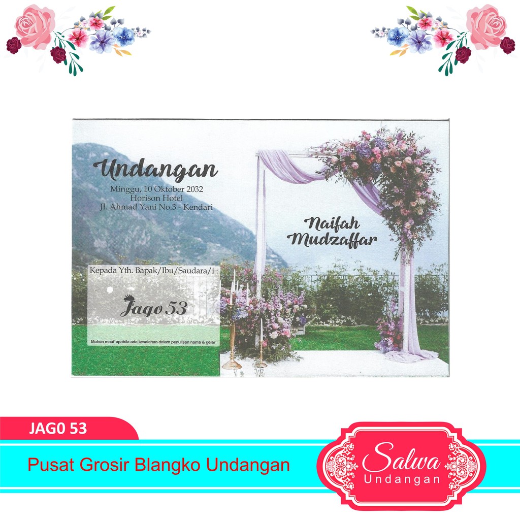 Blangko Undangan Jago 53 Harga Murah