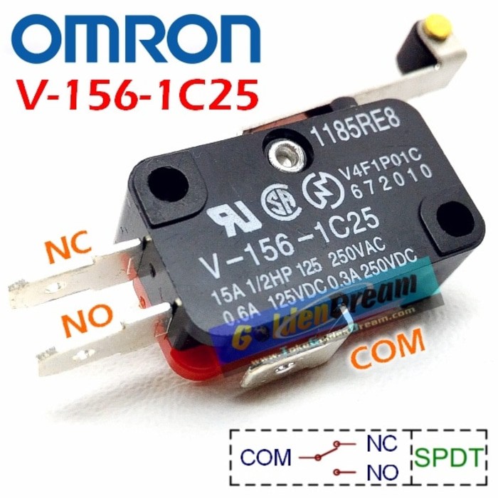 Mini Limit Switch Omron Saklar Micro Miniature Tuas Gagang Roda