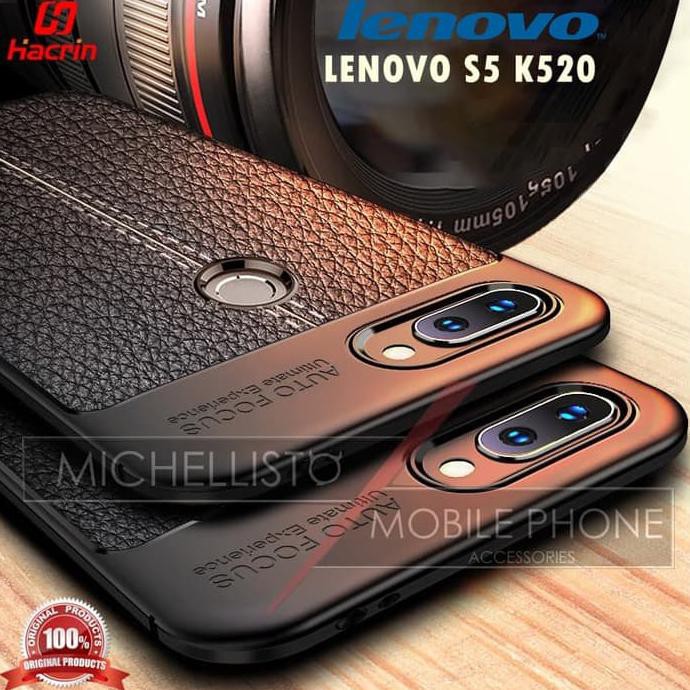 DIAOCHAN_STORE SOFT CASE HANDPHONE  LENOVO S5 K520 ORIGINAL AUTOFOCUS KORI LEATHER RAUGEE