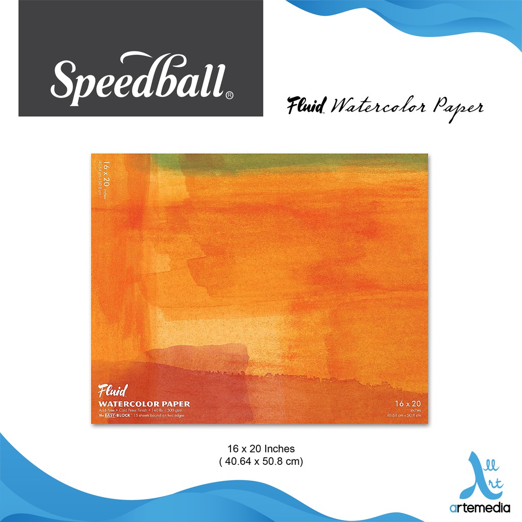 

Speedball Fluid Watercolor Pad 16x20 inch Paper Block