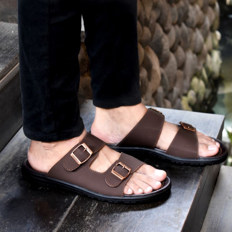 SANDAL KULIT PRIA KAHFI SANDAL lebaran CASUAL PRIA DEWASA KEKINIAN SANDAL SELOP PRIA SANDAL JAPIT PRIA REKOMENDASI SANDAL LEBARAN