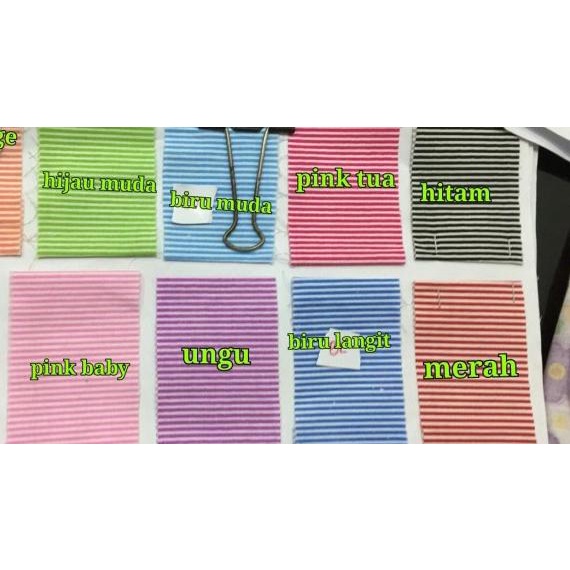Kain Katun Premium Salur Garis Kecil - Biru Muda
