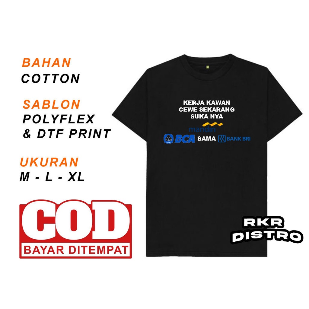 kaos kerja kawan / kaos viral / kaos pria murah