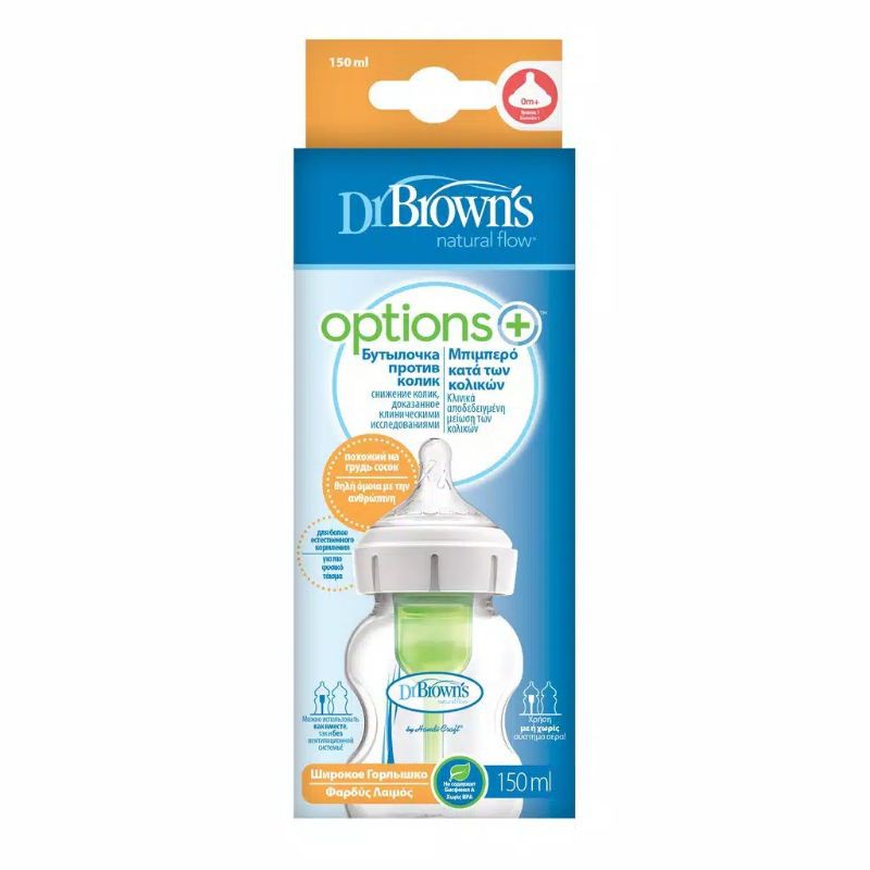 Dr.Brown's Bottle Wide Neck Options+ Anti Colic | Botol Susu