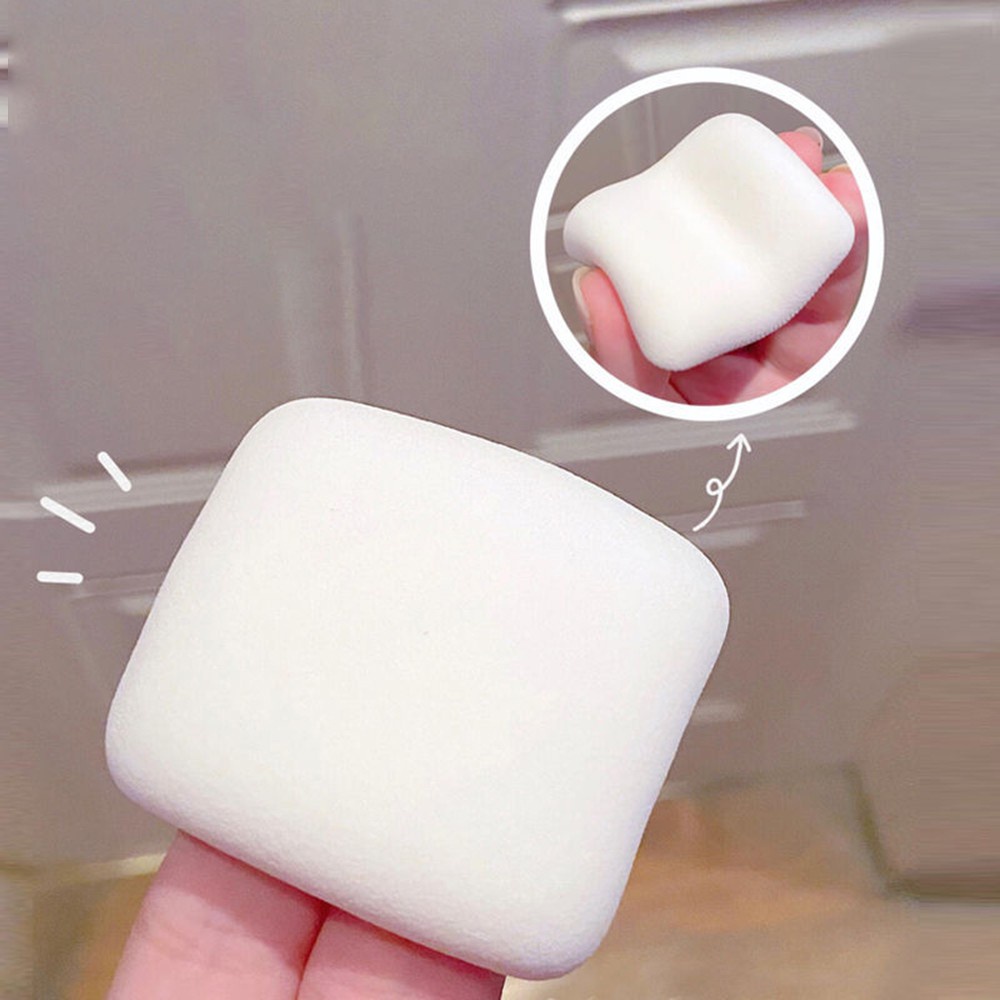 【COD Tangding】Marshmallow Powder Puff Sponge Soft Toast Powder Puff Small Pillow Square Round Shape