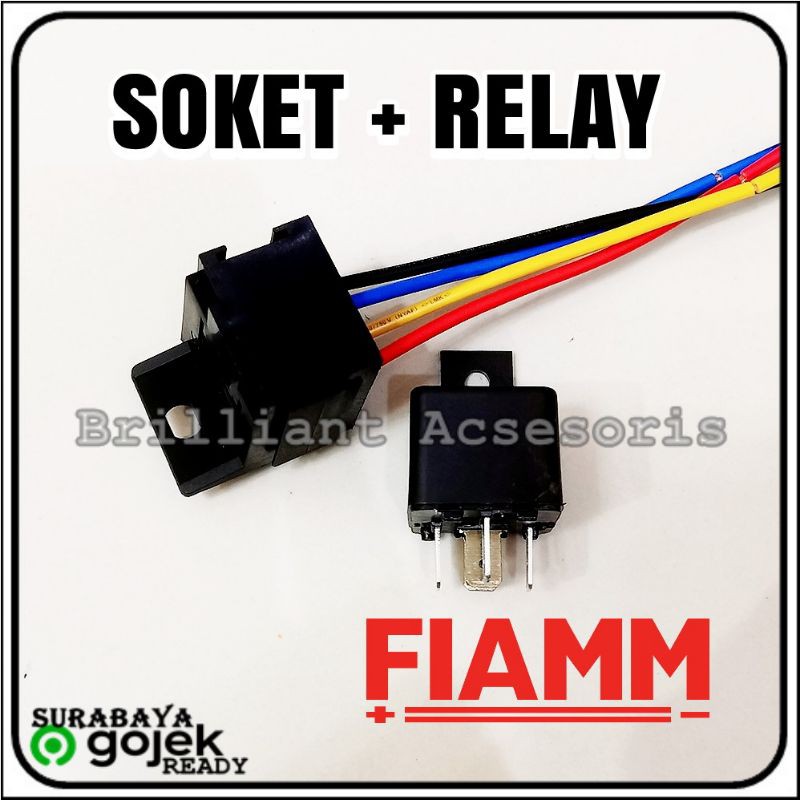 Soket Rumah Relay + Relay Original BOSCH HELLA