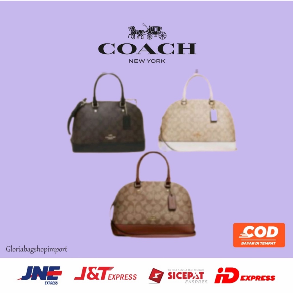 TAS WANITA COACH Bag Mini Sierra Crossbody Signature Khaki 27583