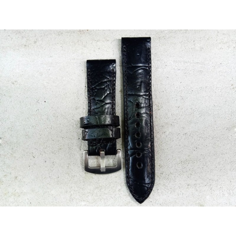 Tali Jam Tangan Kulit Asli Sapi Motif Buaya - Garansi 1 Tahun